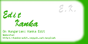 edit kanka business card